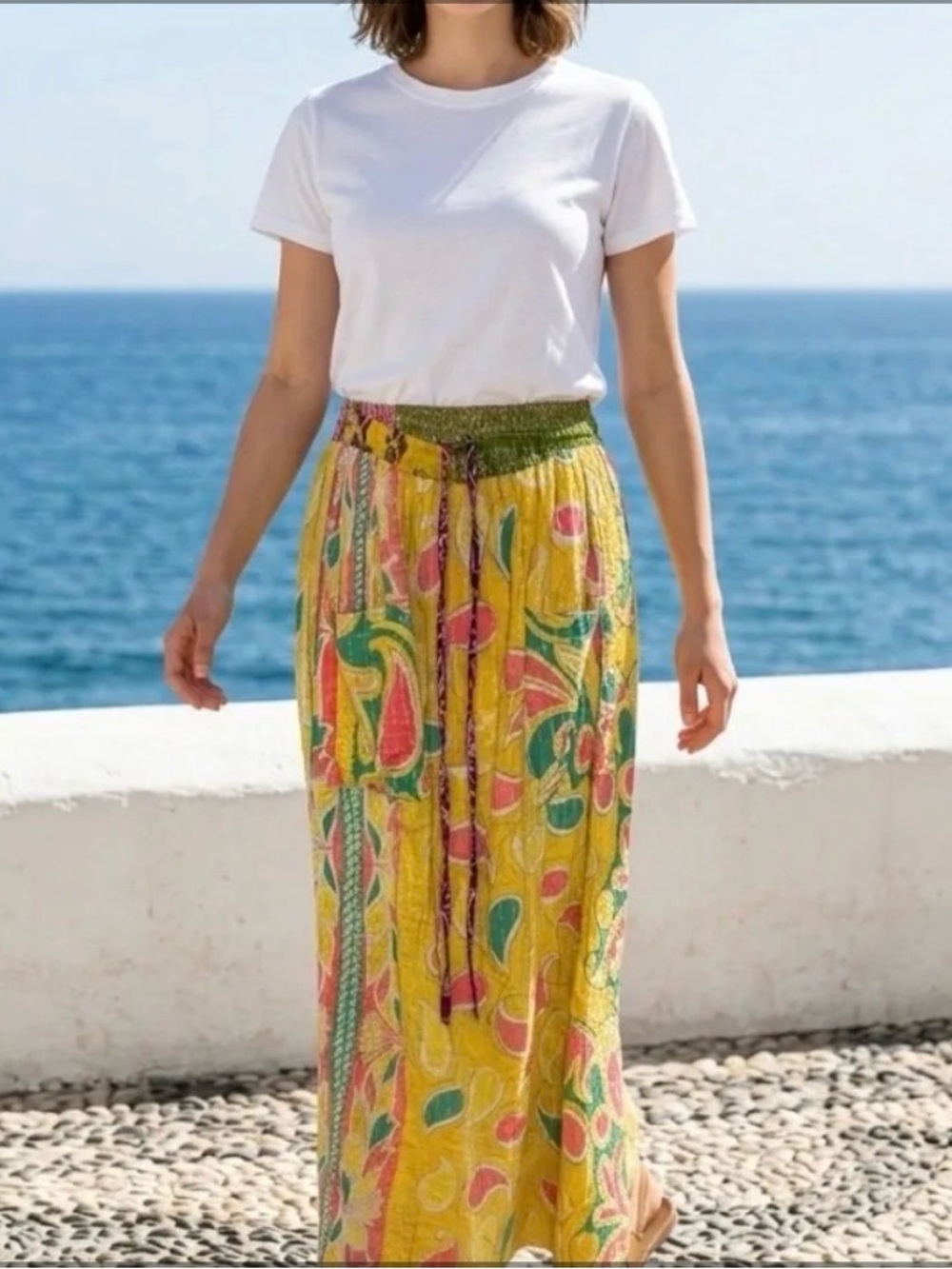 OOAK Kantha Reversible Maxi Skirt OS (S-L) NWOT